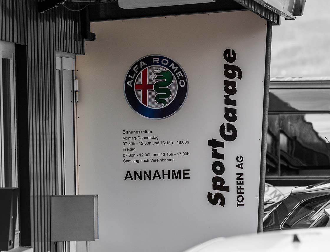 aussenwerbung garage